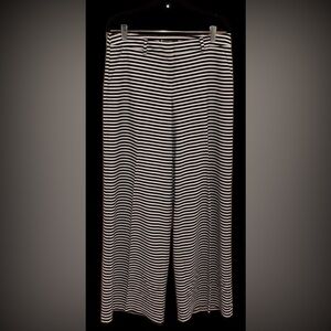 7TH AVE STRIPED WIDE LEG PANTS. GREY/BLACK 20. WRINKLE RESISTANT, POLISHED LOOK